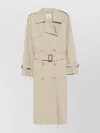 Totême Double-breasted Trench Coat Belted Waist In Neutral