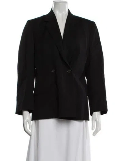Pre-owned Totême Double Breasted Vent Blazer Wool Blazer In Black