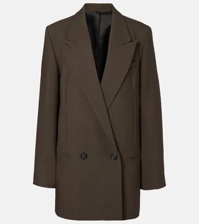 Totême Blazer Aus Einem Wollgemisch In Brown