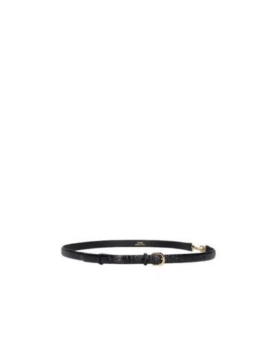 Totême Double Buckle Embossed Leather Belt