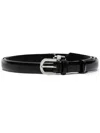 Totême Black Double Clasp Leather Belt In Black