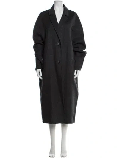 Pre-owned Totême Double Cocoon Coat Wool Coat In Gray