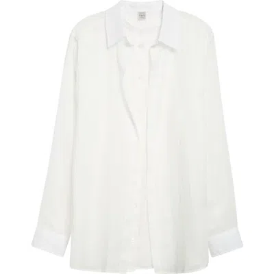 Totême Toteme Double Collar Button-up Shirt In White