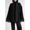Totême Toteme Double Face Wool Blend Scarf Jacket In Black
