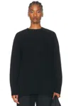 Totême Double Knit Pullover Sweater In Black