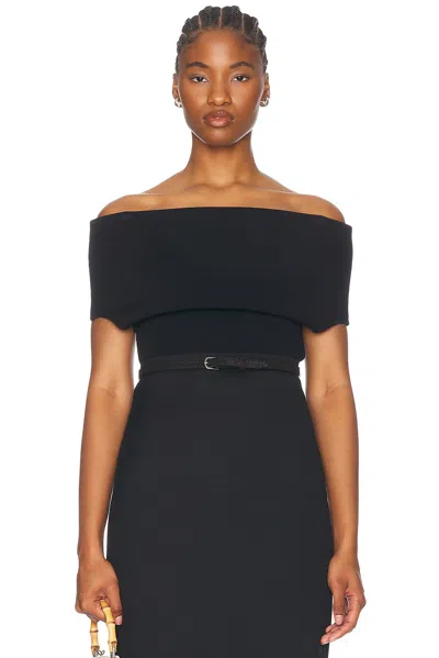 Totême Double Knit Top In Black