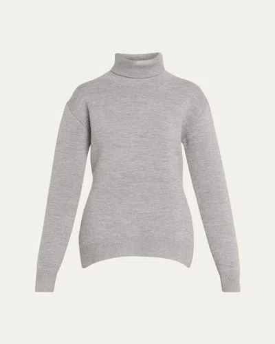 Totême Double-knitted Turtleneck Sweater In Gray