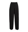 Totême Double-pleat Straight Trousers In Black