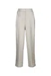 Totême Toteme Women Double-pleat Straight Trousers In White