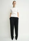 Totême Double-pleat Tailored Trousers Black In Black