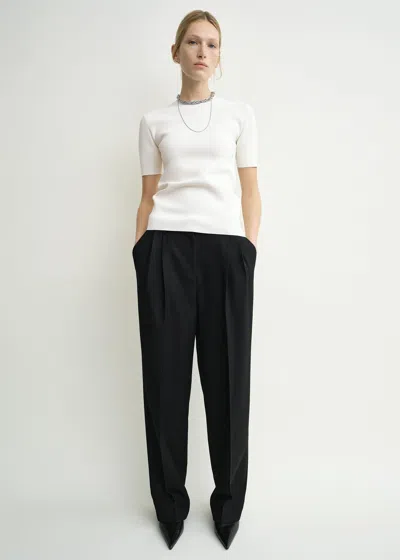 Totême Double-pleat Tailored Trousers Black