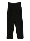 Totême Double-pleat Tailored Trousers In Black