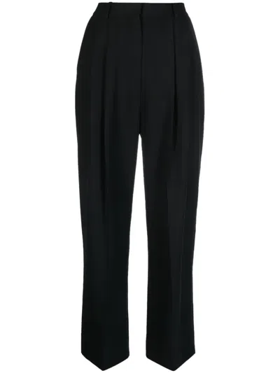 Totême Toteme Double-pleated Tailored Trousers In Black