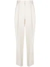 Totême Double-pleated Tapered Trousers In Neutrals
