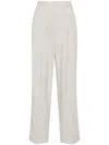 Totême Double-pleat Straight-leg Trousers In Neutrals