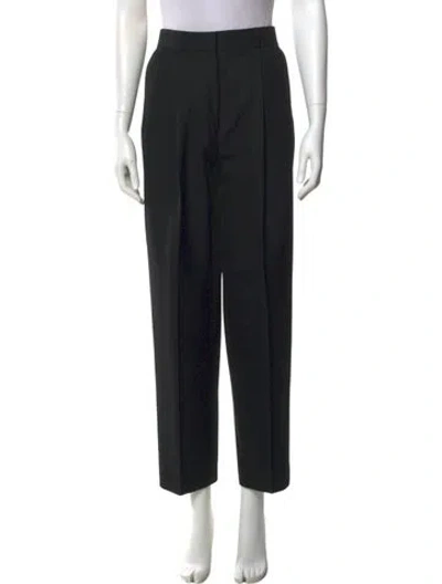 Pre-owned Totême Double Pleated Tailored Trousers Straight Leg Pants In Black