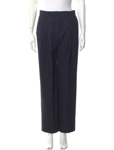 Pre-owned Totême Double Pleated Tailored Trousers Straight Leg Pants In Black