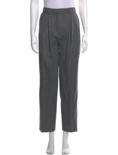 Pre-owned Totême Double Pleated Tailored Trousers Straight Leg Pants In Gray