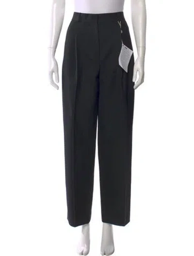 Pre-owned Totême Double Pleated Tailored Trousers Wide Leg Pants In Black