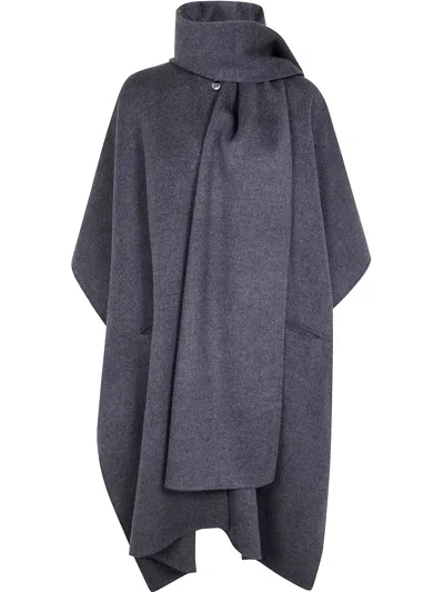 Totême Doublé Scarf Coat In Gray