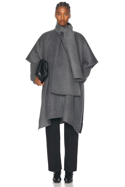 Totême Toteme Doublé Scarf Coat Clothing In Gray