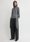 Totême Double-sleeve Turtleneck Mid Grey In Gray