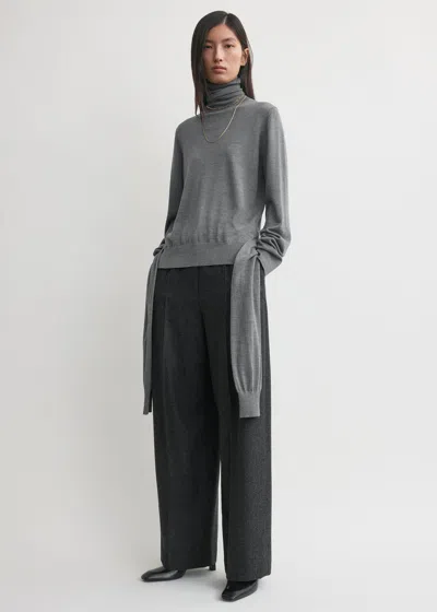 Totême Double-sleeve Turtleneck Mid Grey In Gray
