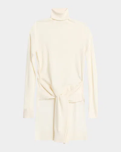 Totême Double-sleeve Turtleneck Sweater In White