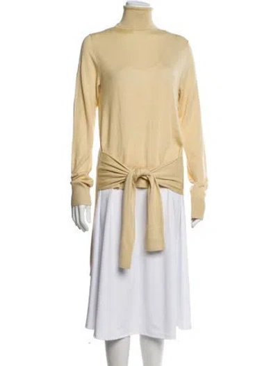 Pre-owned Totême Double Sleeve Turtleneck Wool Sweater In Neutral