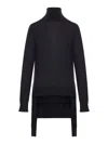 Totême Double-sleeved Wool Turtleneck In Black