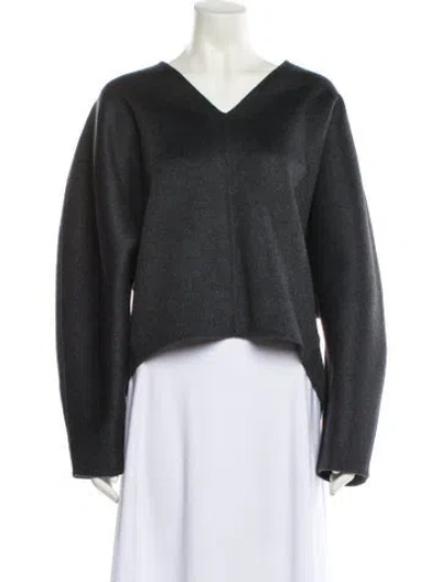 Pre-owned Totême Double Wool Cashmere Pullover Wool Sweater W/ Tags In Gray