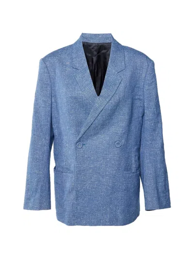 Pre-owned Totême Double-breasted Blazer In Blue