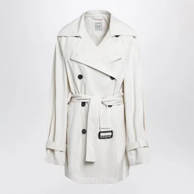Totême Toteme Double-breasted Cotton Trench Coat In White