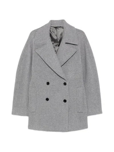 Totême Double-breasted Peacoat In Green