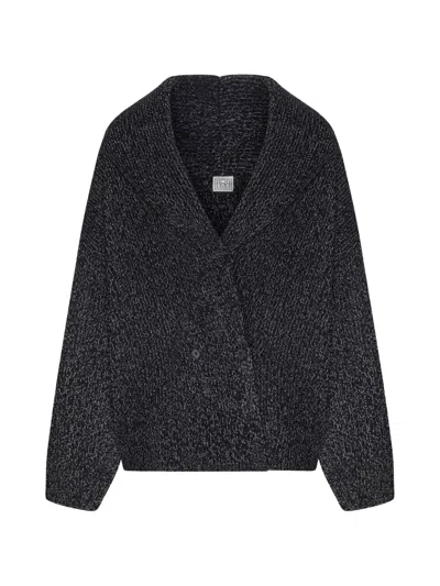 Totême Double-breasted Wool-blend Cardigan In Animal Print