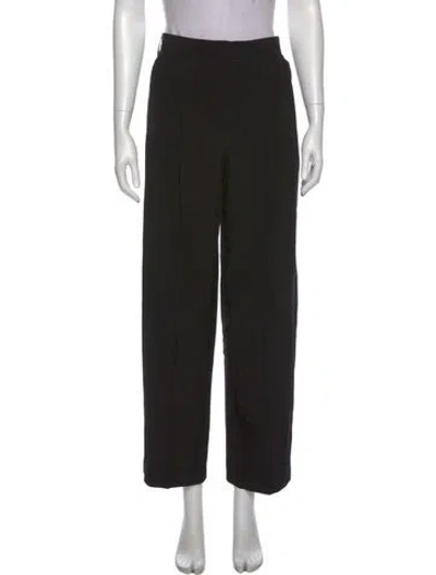 Pre-owned Totême Double-pleat Straight Trousers Straight Leg Pants In Black