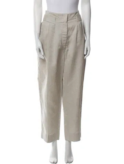Pre-owned Totême Double-pleat Trousers Straight Leg Pants In Gray
