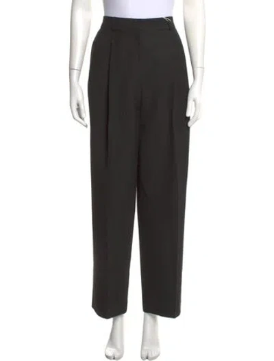 Pre-owned Totême Double-pleated Tailored Trousers Straight Leg Pants In Black