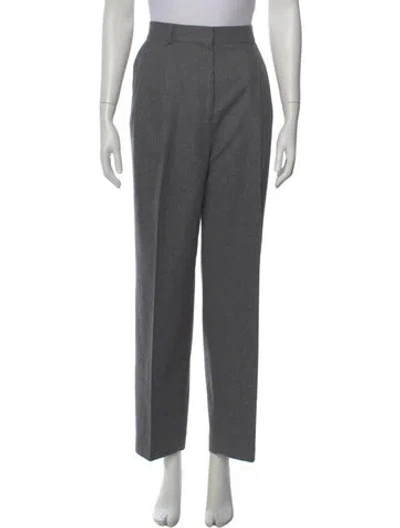 Pre-owned Totême Double-pleated Tailored Trousers Straight Leg Pants In Grey