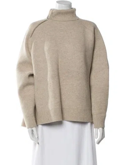 Pre-owned Totême Double-sided Yak Knit Wool Sweater In Neutral