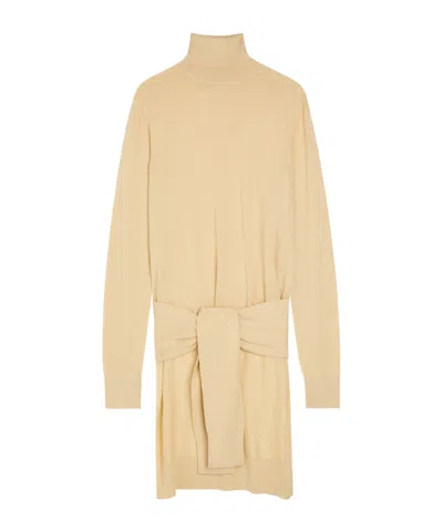 Totême Double-sleeve Wool And Silk-blend Top In Nude