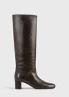 Totême Downtown Nappa Knee-high Boots Brown In Brown