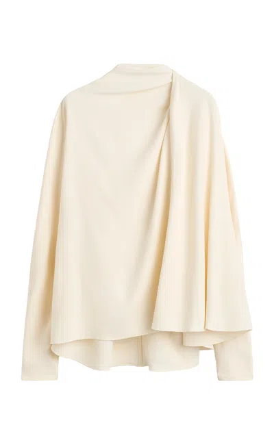 Totême Toteme Draped Cady Top In White