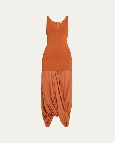 TOTÊME DRAPED COCOON MAXI TANK DRESS