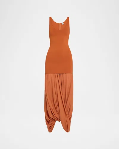 TOTÊME DRAPED COCOON MAXI TANK DRESS