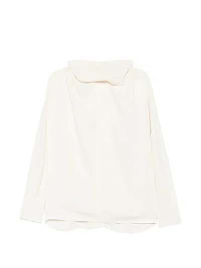 Totême Draped Cut-out Blouse In Neutral