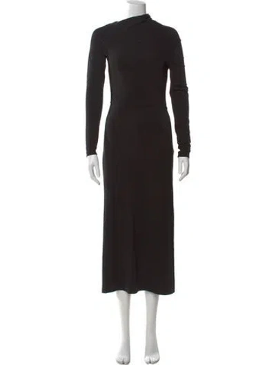 Pre-owned Totême Draped Jersey Dress Dress In Black