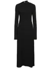 Totême Long Sleeved Asymmetric Neck Draped Dress