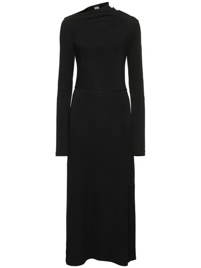 Totême Draped Jersey Long Dress