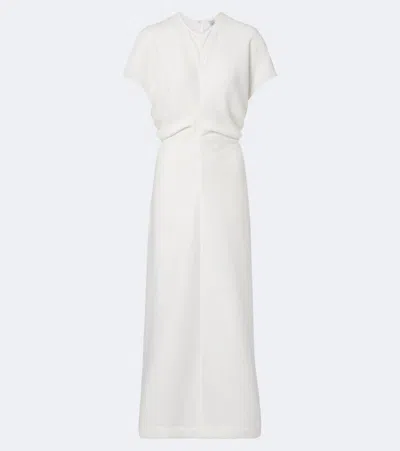 Totême Draped Maxi Dress In White
